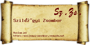 Szilágyi Zsombor névjegykártya